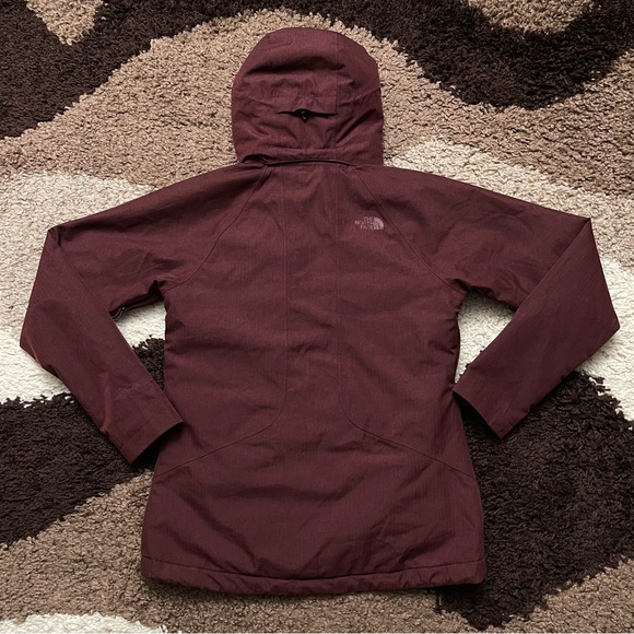 The North Face Women's Inlux Insulated Jacket Sz S In Deep Garnet Red Heather - Picture 10 of 12